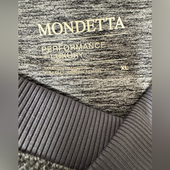 MONDETTA PERFORMANCE + LUXURY XL Lavender Gray Space Dye Hooded PulloverShirt - Picture 4 of 8